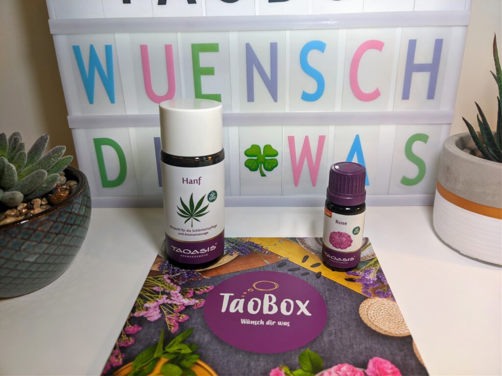 TaoBox - Wünsch dir was - Hanf Körperöl und Rosenöl