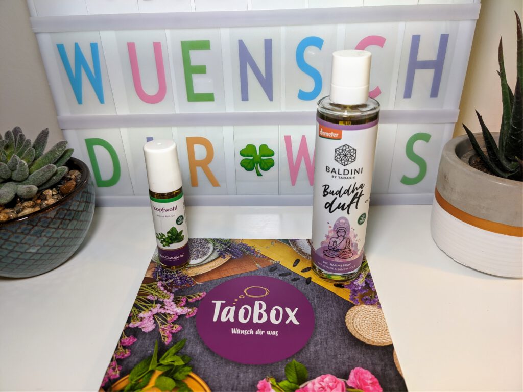 TaoBox - Wünsch dir was - Raumspray Buddhaduft und Kopfwohl Roll-On