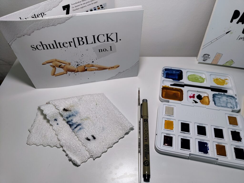 schulter[BLICK] Box No.1 - Straßennetz - Inhalt Pinsel, Stift, Begleitheft