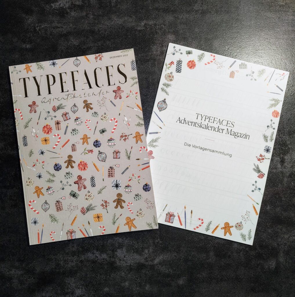 TYPEFACES Adventskalender Magazin - mit Vorlagensammlung