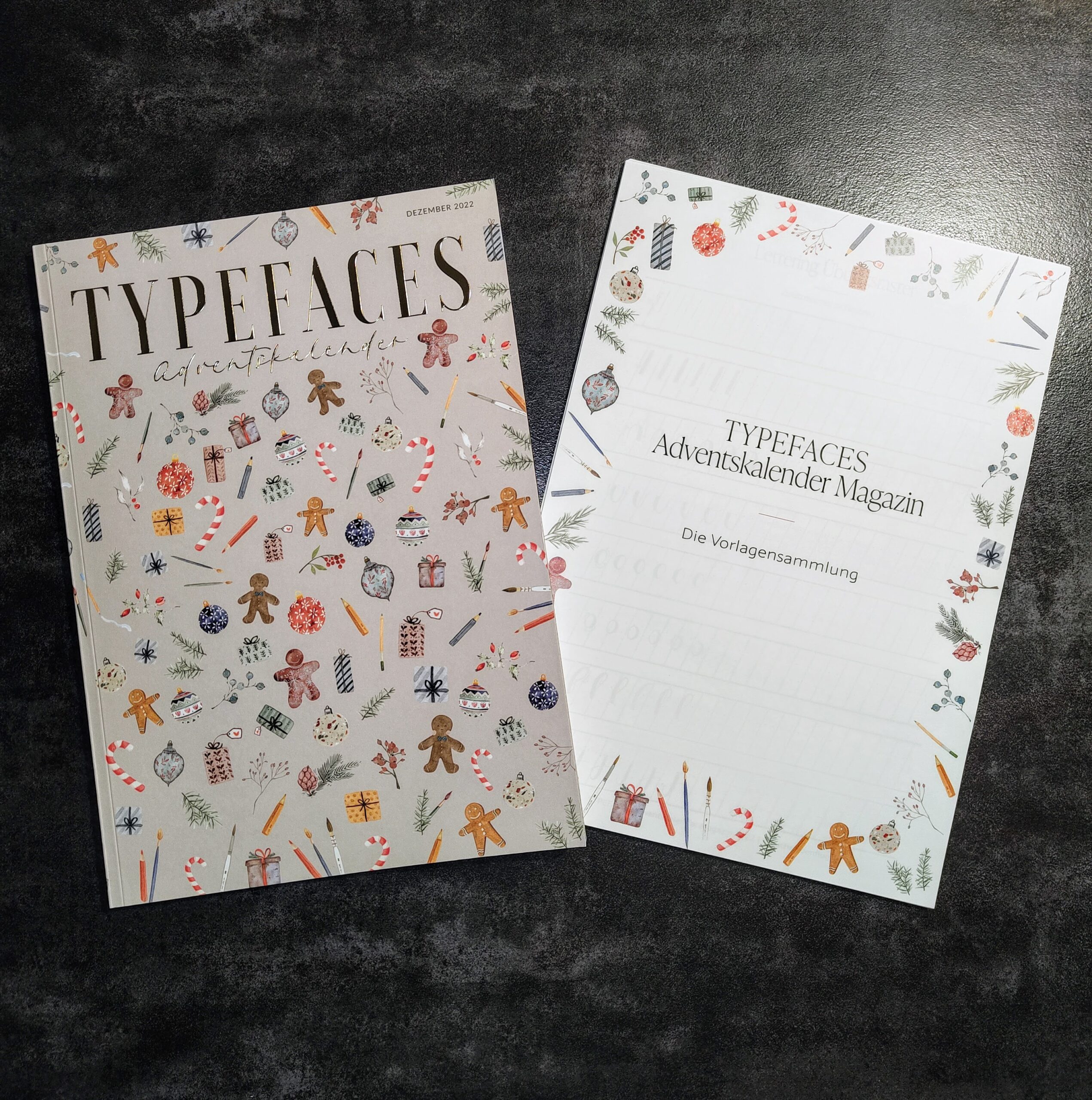 TYPEFACES Adventskalender Magazin – mit Vorlagensammlung