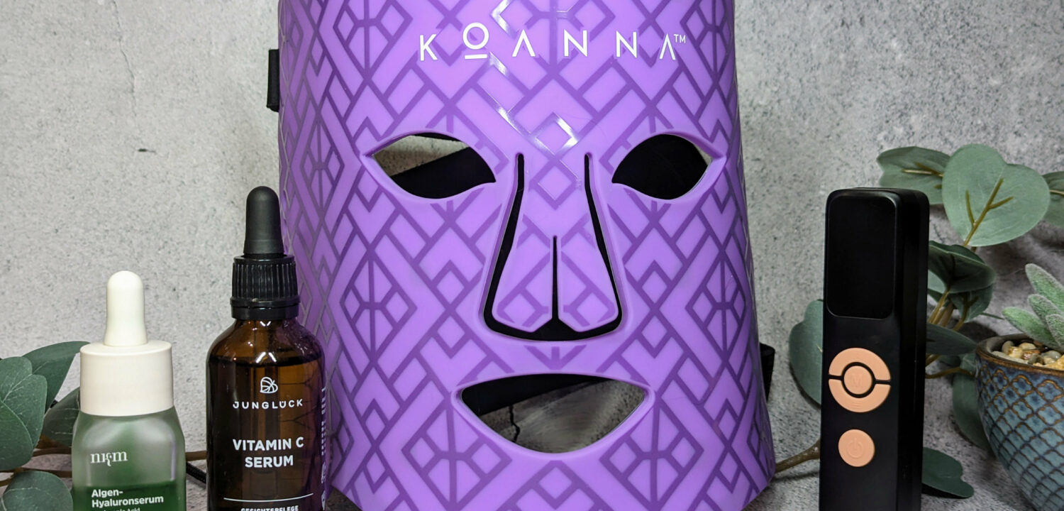 Neue LED Lichttherapie-Maske von Koanna - mit Seren und Controller